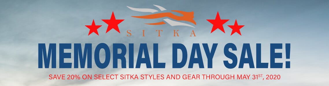 Sitka 2020 Memorial Day Sale!