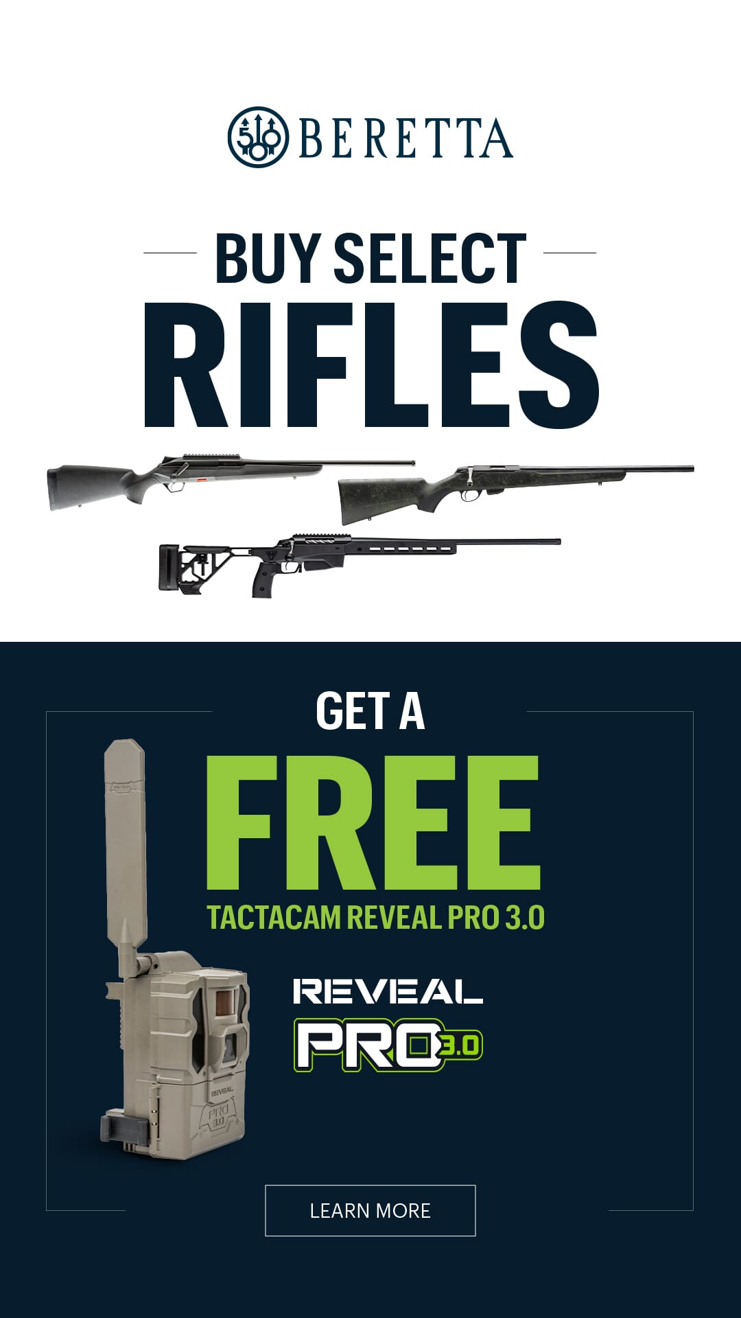 Buy Select Rifles - Get a FREE Tacticam