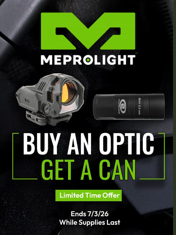 Limited Time Offer - Buy a Meprolight Optic | Get a Can