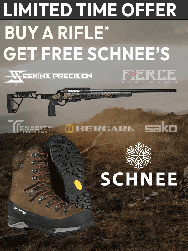 Limited-Time Offer: Buy a Select Rifle, Get a free Pair of Schnee's Boots
