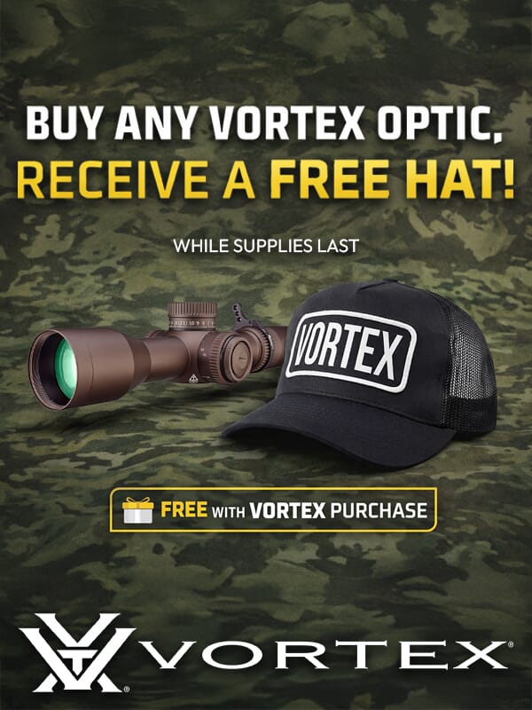 Free Vortex hat with any Vortex optic purchase! While Supplies Last