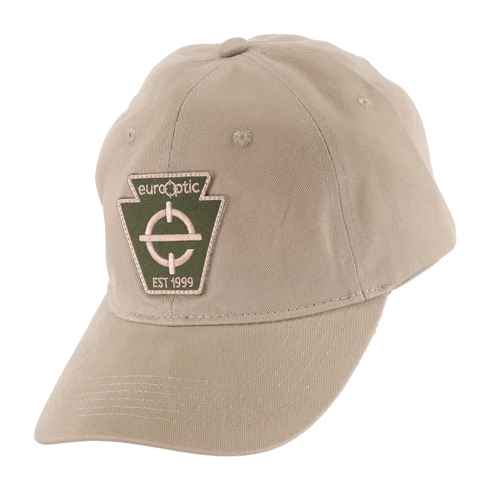 EuroOptic Keystone Brushed Twill Lo Profile Khaki Hat EO-HAT-KEYSTONE-TWILL-KHAKI