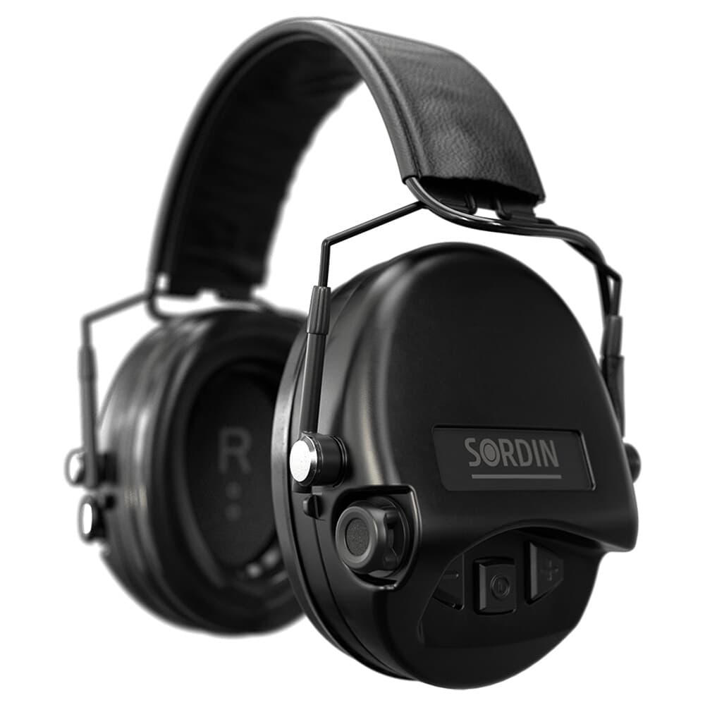Sordin Supreme TM MIL AUX SFA Slim Black Headband 74508-04-S-US