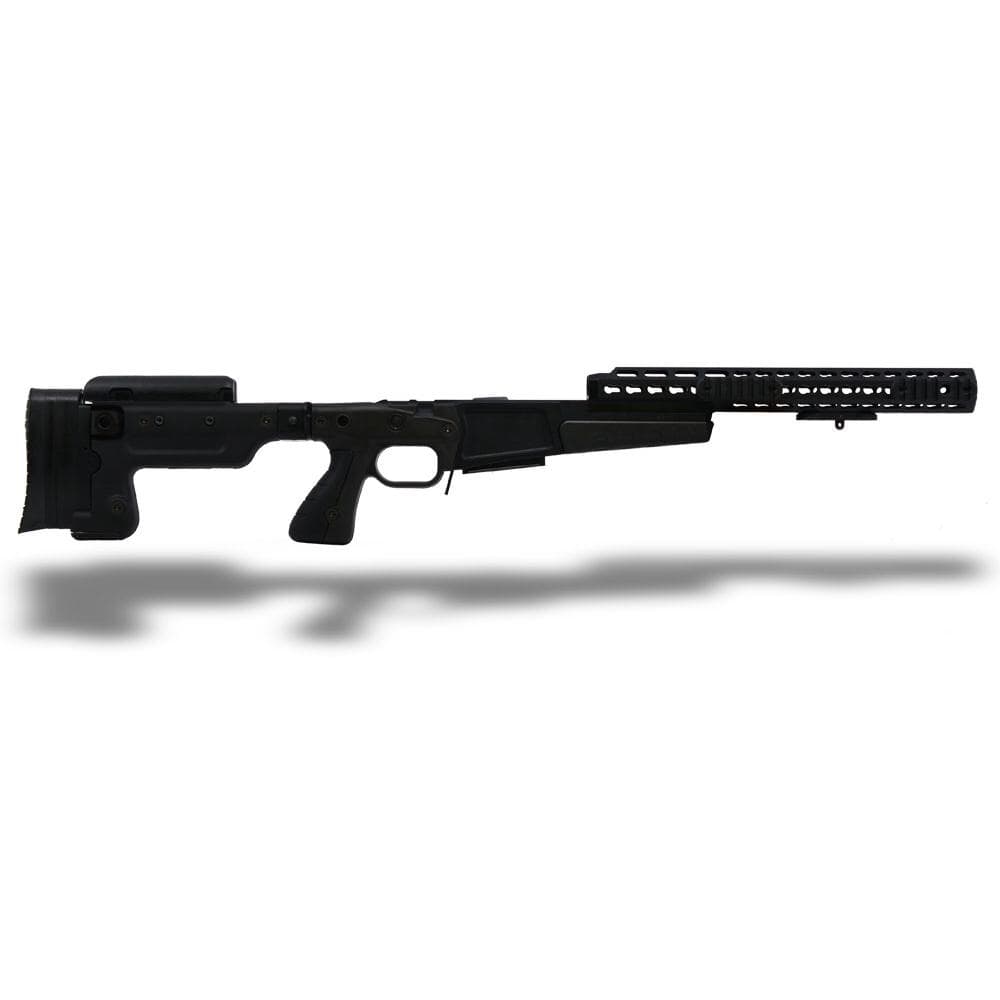 Accuracy International AX Chassis Long Action 338 CIP M700 Black, Pistol Grip, Folding Stock, 16" fo 25205FCBL
