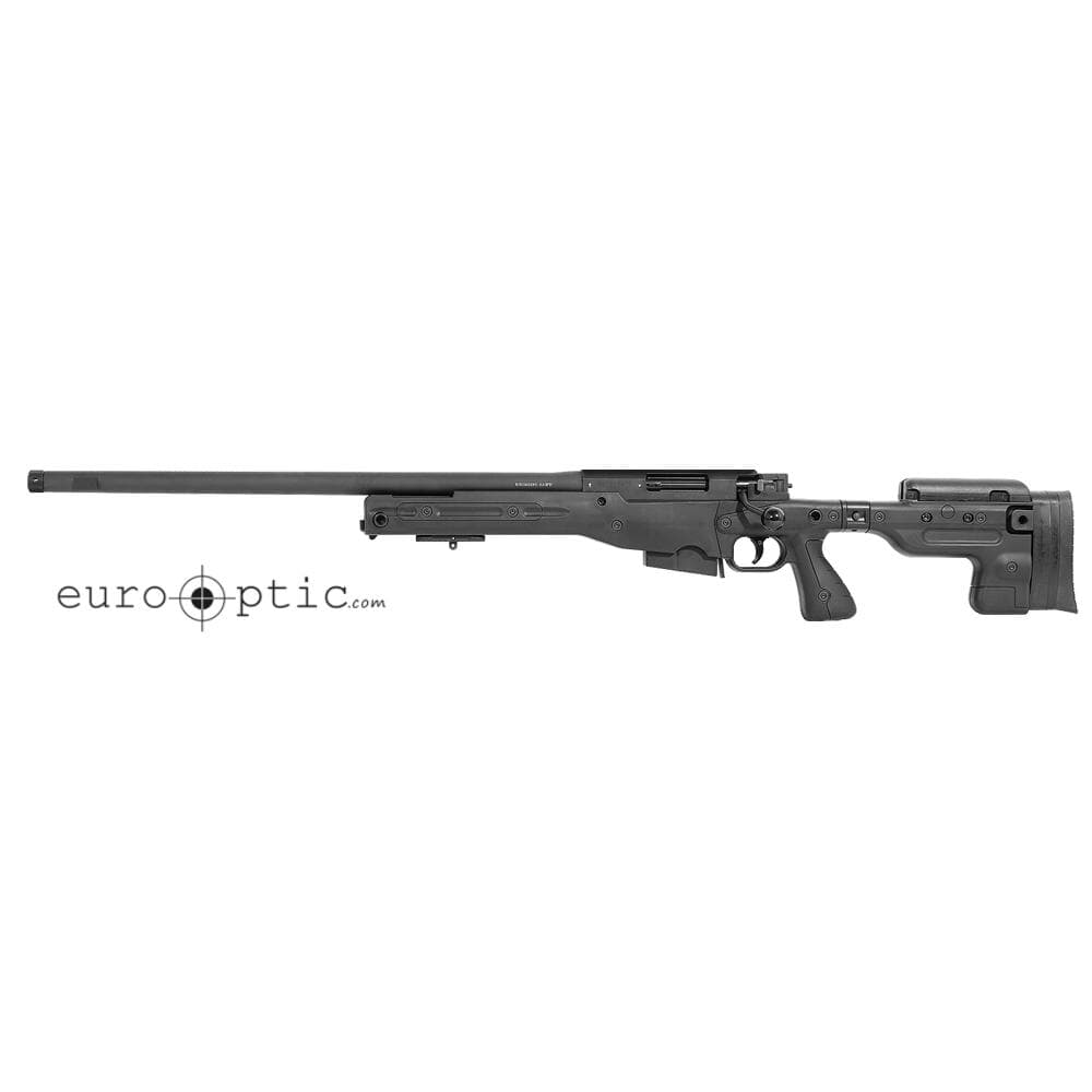 Accuracy International AT 6.5 Creedmoor 24&quot; 5/8&quot;-24 Threaded Folding LH Stock Black Rifle ATLHFO6524BL