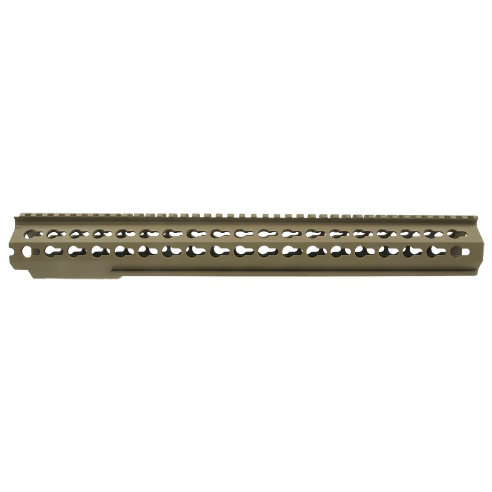 Accuracy International AXSR/ASR 16&quot; Dark Earth Forend Tube Sub-Assembly w/Integrated RRS Rail &amp; 20 MOA Keyslot Top Rail 100-19-001449DE