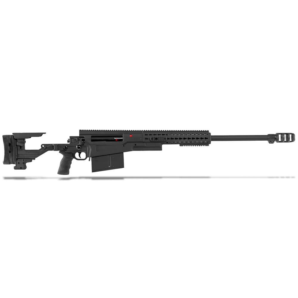 Accuracy International AX50 ELR Folding Rifle Black .50 BMG 27&quot; M24x1 Triple Port Brake 16&quot; Forend Tube 29030BL
