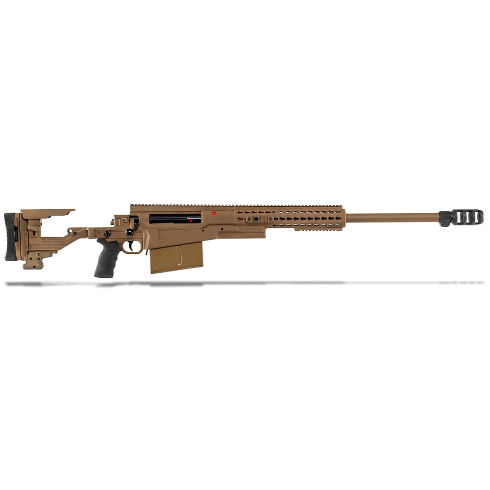 Accuracy International AX50 ELR Folding Rifle Dark Earth .50 BMG 27&quot; M24x1 Triple Port Brake 16&quot; Forend Tube 29030DE