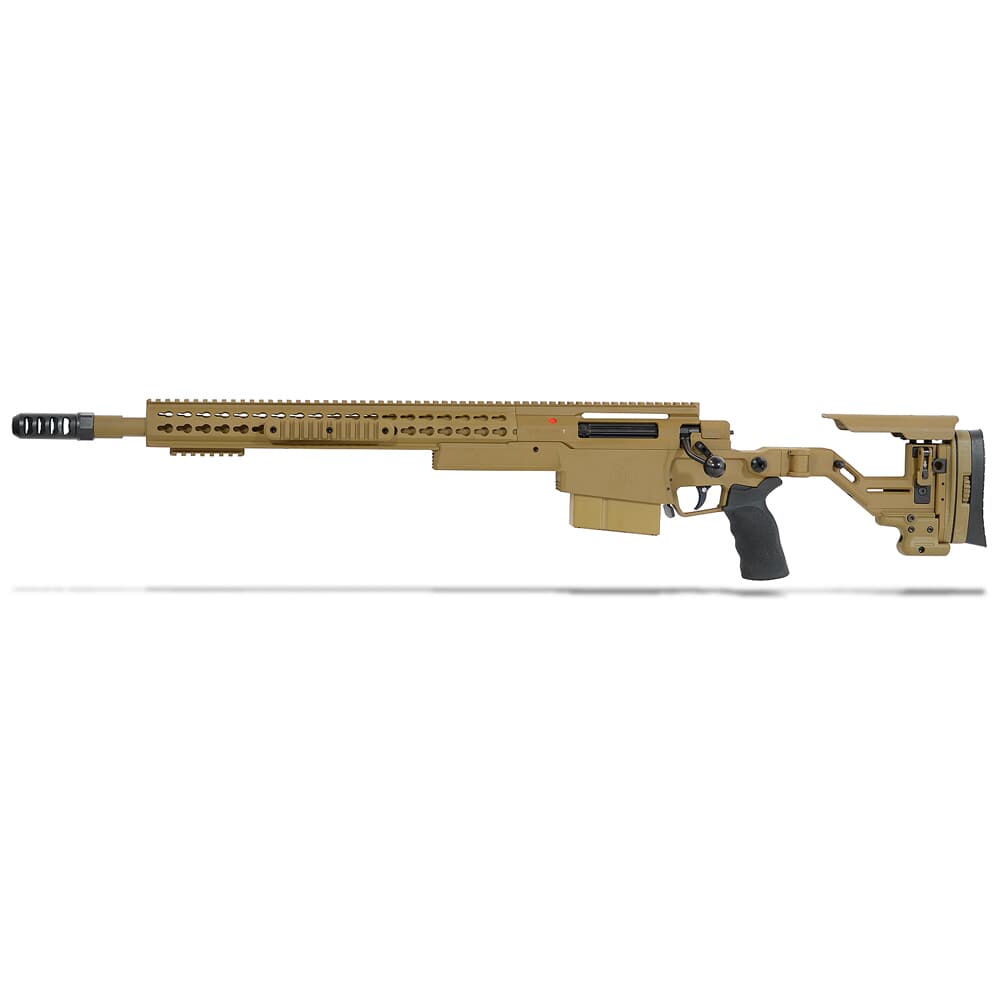 Accuracy International AXSR Folding Left Hand Rifle .338 Lapua Mag Dark Earth 20" 3/4"-24 w/Brake SR38L20MLHDE