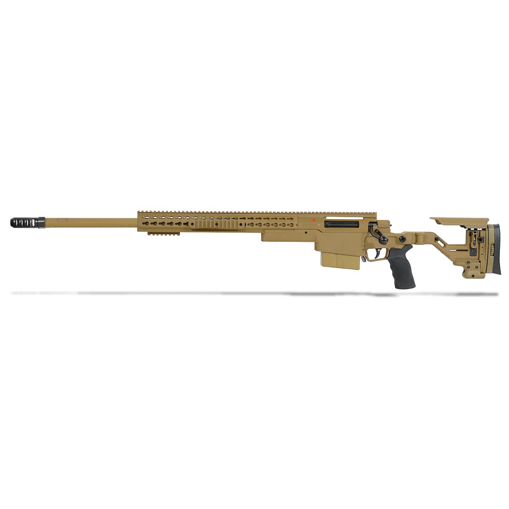 Accuracy International AXSR Folding Left Hand Rifle .300 Norma Mag Dark Earth 27&quot; 3/4&quot;-24 w/Brake SR30N27MLHDE
