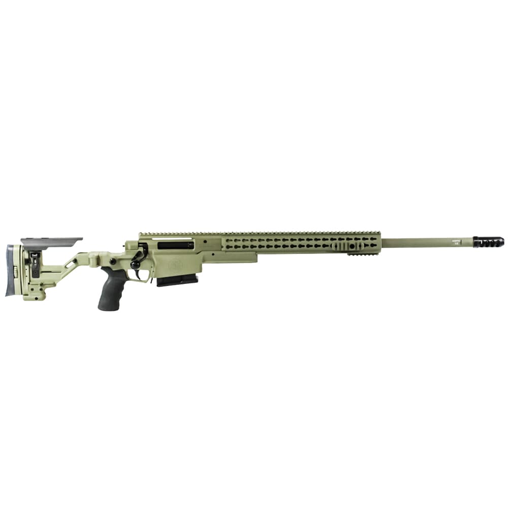 Accuracy International AXSR Folding Rifle .338 Norma Mag Sage Green 27&quot; 3/4&quot;-24 w/Brake SR38N27MGR