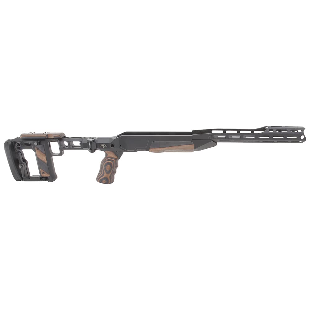 AKILA Chassis System Suitable for Blaser R8 Bolt Action Rifle w/Laminate Fittings, Folding Right RH/LH Black w/AKILA Adj. Buttstock 101ACSR8LAMFR