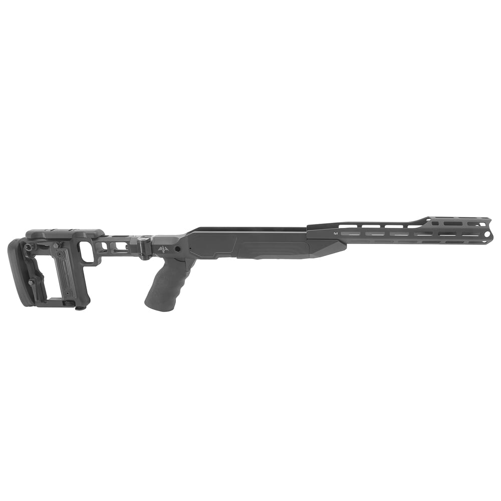 AKILA Chassis System Suitable for Blaser R8 Bolt Action Rifle w/Polymer Fittings, Folding Right RH/LH Black w/AKILA Adj. Buttstock 101ACSR8POMFR