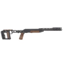 AKILA Chassis System Suitable for Blaser R8 Bolt Action Rifle w/Walnut Fittings, Folding Right RH/LH Black w/AKILA Adj. Buttstock 101ACSR8WWFR