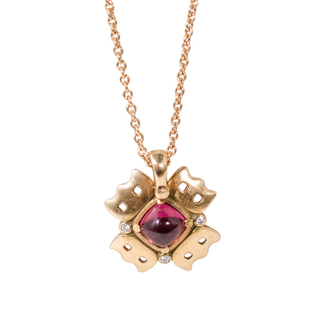 Alex Sepkus 18K Rose Gold, Diamond, and Sugarloaf Pendant