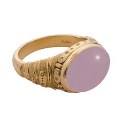 Alex Sepkus 18K and Diamond & Black Crystal Opal "Sea Grass" Ring