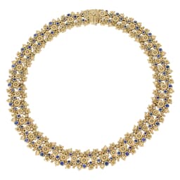 Alex Sepkus 18K Sapphire and Diamond Lace Necklace