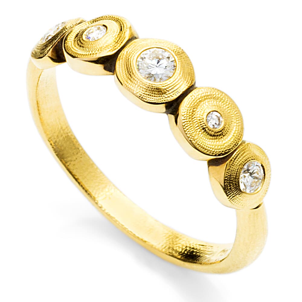 Alex Sepkus 18K and Diamond "Five Seed" Ring
