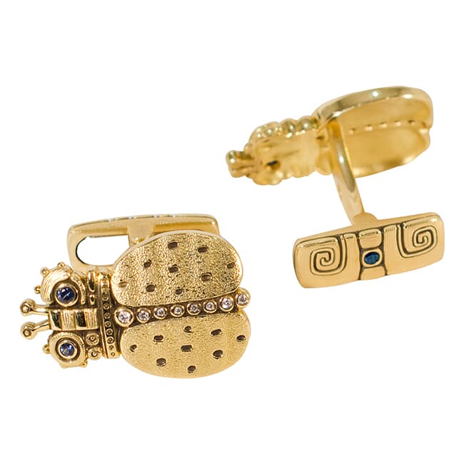 Alex Sepkus &quot;Entomology V-Skeptical Beetle&quot; Cufflinks C-25