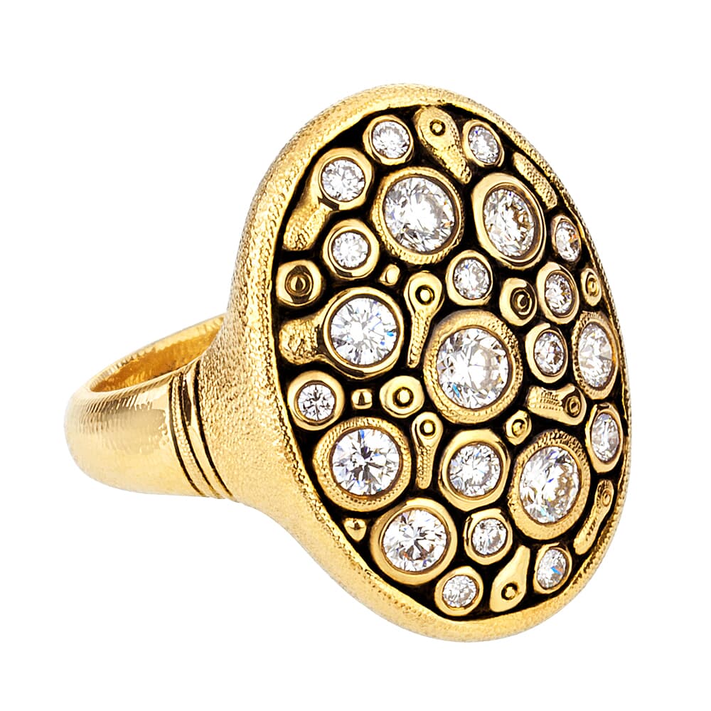 Alex Sepkus 18K and Diamond "Constellation" Dome Ring