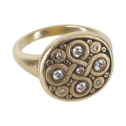 Alex Sepkus 18k Diamond "Celtic Spring" Ring with 9 White Diamonds (0.25 Total CT Weight) R-161D