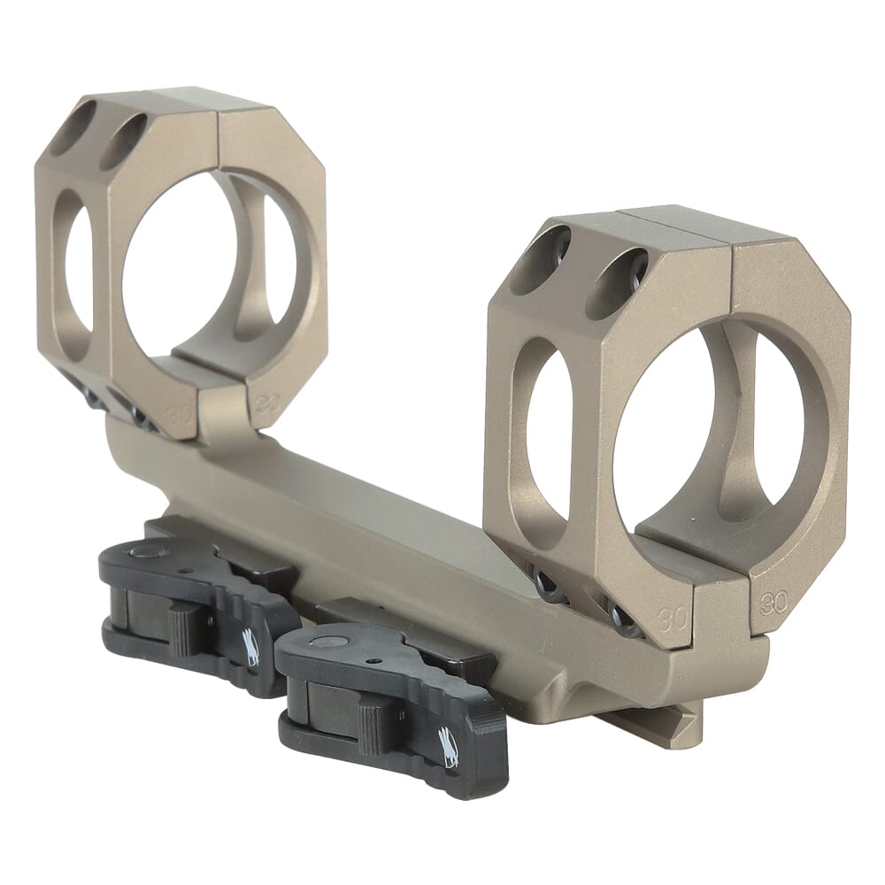 ADM AD-RECON 30mm Dual QD FDE Scope Mount w/Vertical Split Rings, No Offset & Extra Wide 3.875" Ring Spacing AD-RECON-SEW-30-FDE-STD
