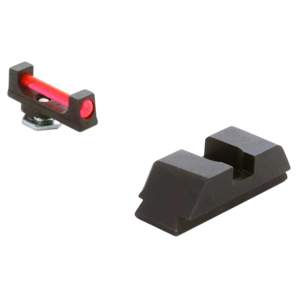 Ameriglo Red Fiber .115&quot; Front Black Rear Sight Set for Glock Gen 1-4 17,19,22-24,26,27,33-35,37-39 GFT-113