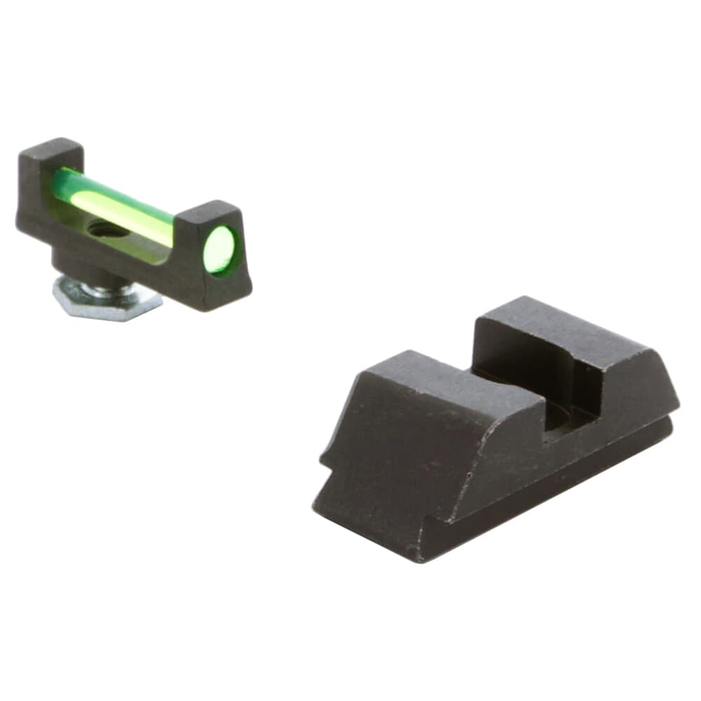Ameriglo Green Fiber .115&quot; Front Black Rear Sight Set for Glock Gen5 9/40 GFT-125
