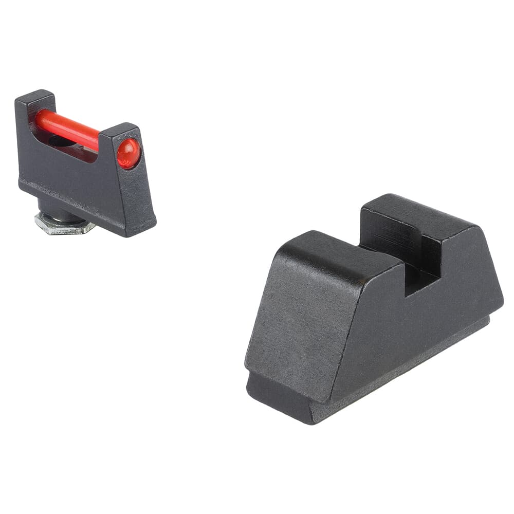 Ameriglo XL Red Fiber .115" FRONT Flat Black REAR Optic Height Fiber, Glock - All Models GFT-142