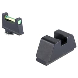 Ameriglo XL Green Fiber .115" FRONT Flat Black REAR Optic Height Fiber, Glock - All Models GFT-143