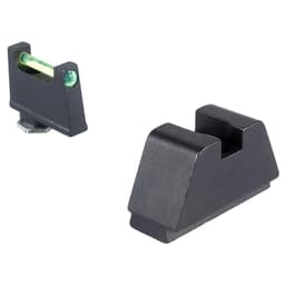 Ameriglo 3XL Green Fiber .115" FRONT Flat Black REAR Optic Height Fiber, Glock - All Models GFT-145