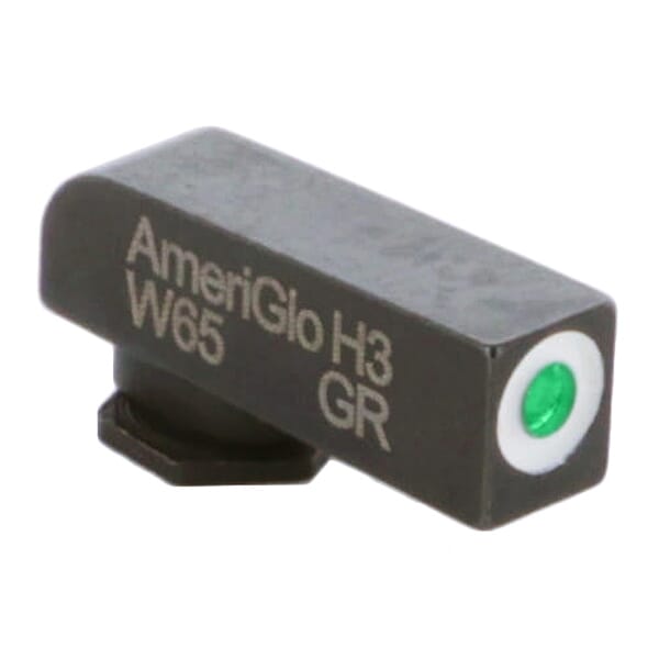 Ameriglo Classic Green Tritium w/White Outline Stock .165"H .14"W Front Sight for Glock GL-112