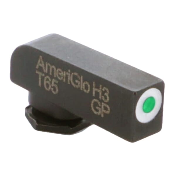 Ameriglo Classic Green Tritium w/White Outline Stock .165"H .125"W Front Sight for Glock GL-112T