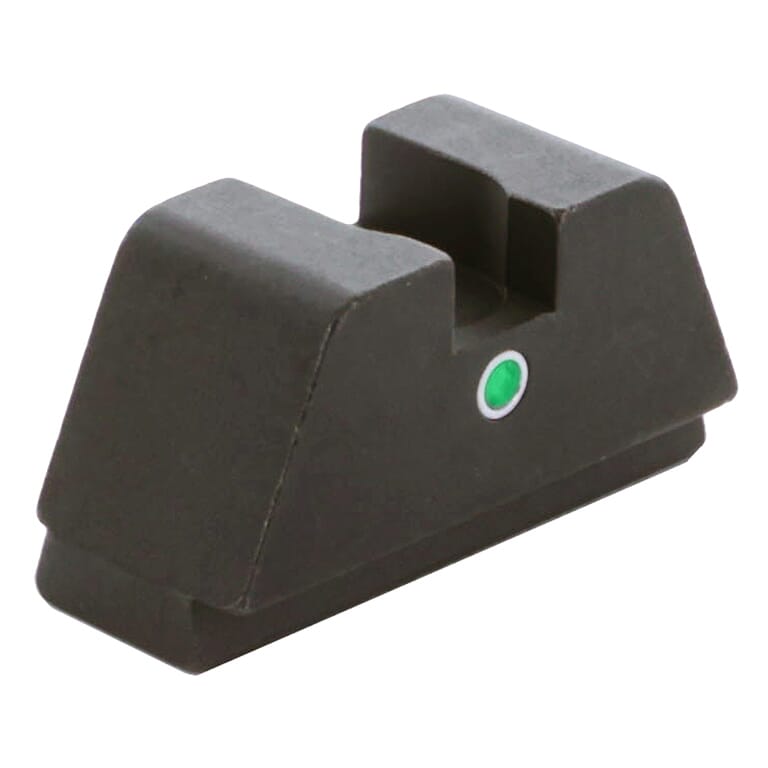 Ameriglo i-Dot Green Tritium, Single Dot/No Outline .394"H .165" Sq Notch Rear Sight for Glock (Excl. 42,43,48) GL-141R