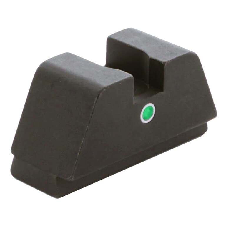 Ameriglo i-Dot Green Tritium, Single Dot/No Outline .394&quot;H .165&quot; Sq Notch Rear Sight for Glock (Excl. 42,43,48) GL-141R