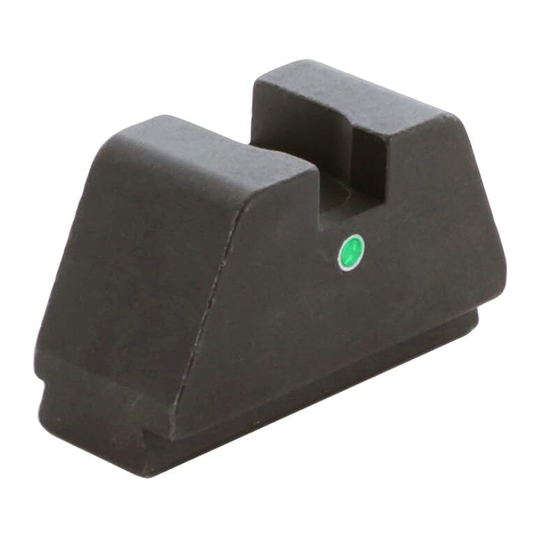 Ameriglo i-Dot Green Tritium, Single Dot/No Outline .451"H .165" Sq Notch Rear Sight for Glock (Excl. 42,43,48) GL-143R