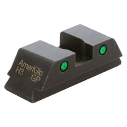 Ameriglo Classic Green Tritium 2-Dot w/Black Outlines .256"H .15"W Sq Notch Rear Sight for Glock (Excl. 42,43,48) GL-146R