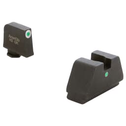 Ameriglo Optic Compatible 3XLT Grn Trit w/White Outline Front, Single Dot Grn Trit Rear .365"F .451"R Sight Set for Glock 3XL (Excl. 42,43,48) GL-193