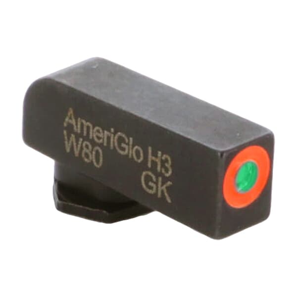 Ameriglo ProGlo Green Tritium w/Orange Outline .18&quot;H .14&quot;W Front Sight for Glock GL-212-180-OR-C