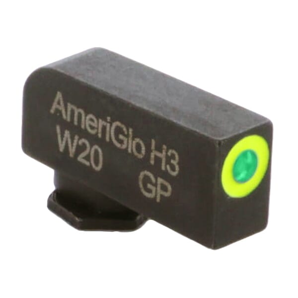 Ameriglo ProGlo Green Tritium w/LumiGreen Outline .22"H .14"W Front Sight for Glock GL-212-220-GR-C