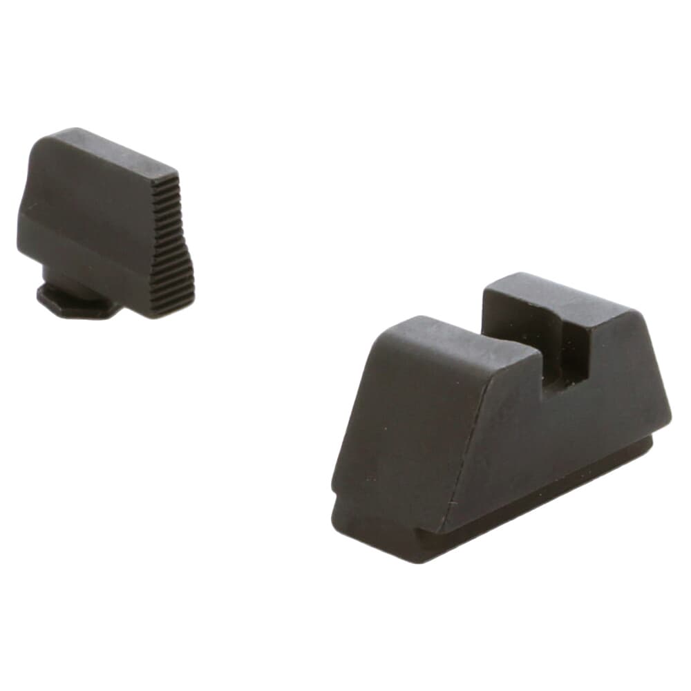 Ameriglo Optic Compatible XLT Black Serrated .315&quot;F, Flat Black .394&quot;R Sight Set for Glock GL-429