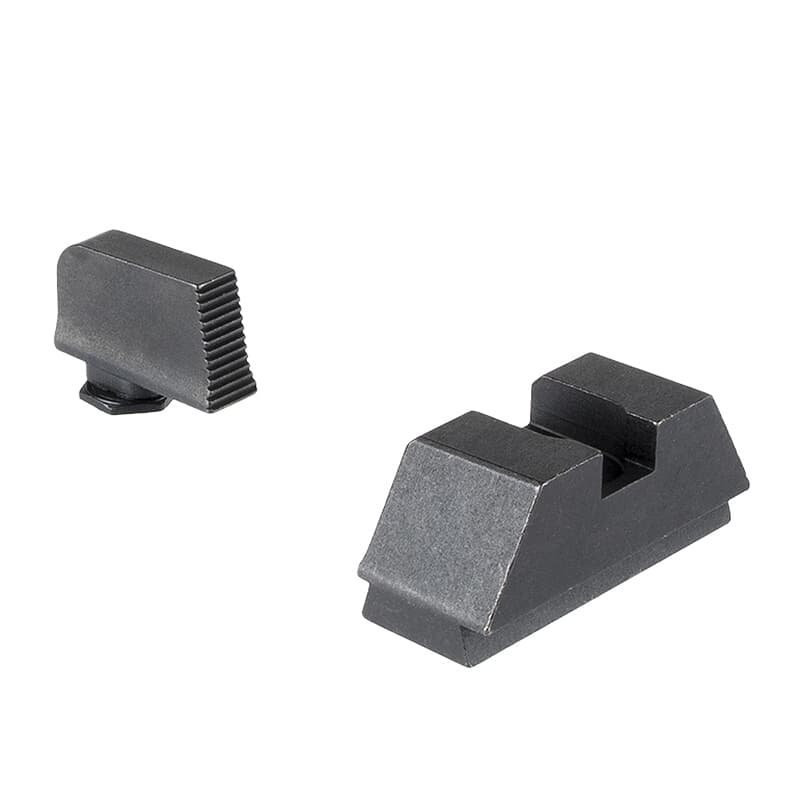 Ameriglo Optic Compatible 2L Tall Black Outline .240&quot;F, Flat Black .315&quot;R Sight Set for Glock GL-454