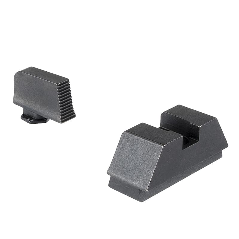 Ameriglo Optic Compatible 3L Tall Black Outline .260&quot;F, Flat Black .335&quot;R Sight Set for Glock GL-455