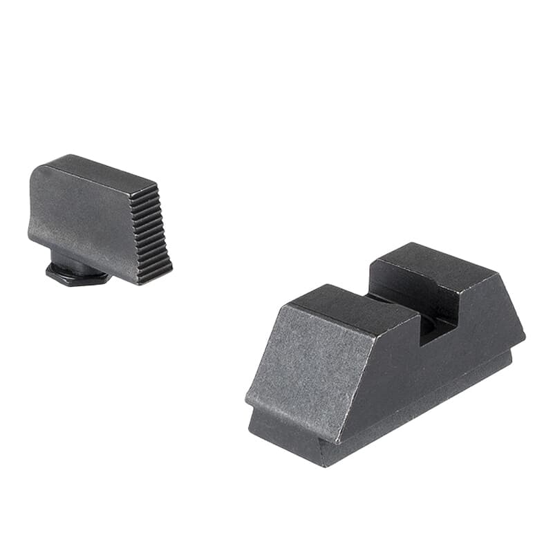 Ameriglo Optic Compatible 5L Tall Black Outline .300&quot;F, Flat Black .375&quot;R Sight Set for Glock GL-457