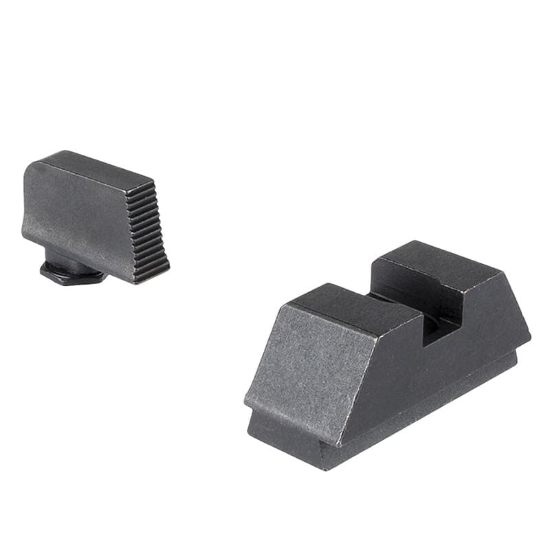 Ameriglo Optic Compatible 6L Tall Black Outline .330&quot;F, Flat Black .415&quot;R Sight Set for Glock GL-458