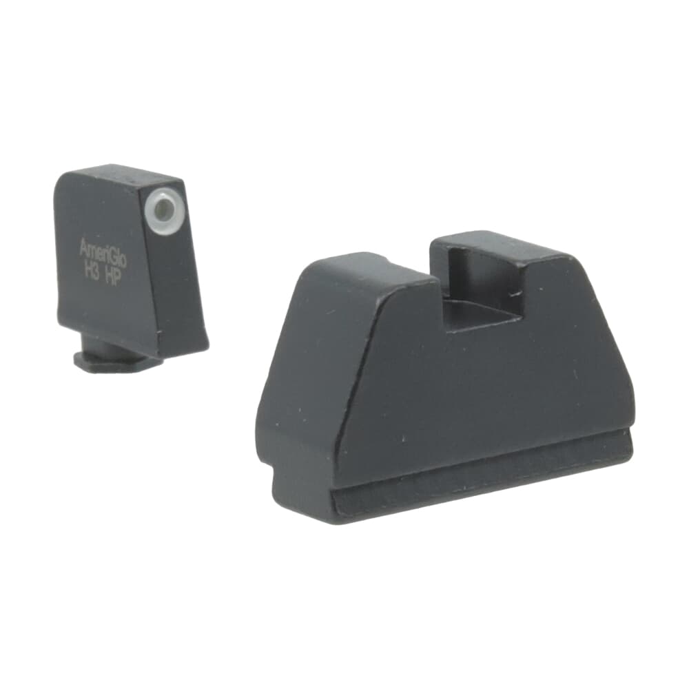 Ameriglo Optic Compatible 4XLT Green Tritium w/White Outline .385"F, Flat Black .48"R Sight Set for Glock 4XL (Excl. 42,43,48) GL-495