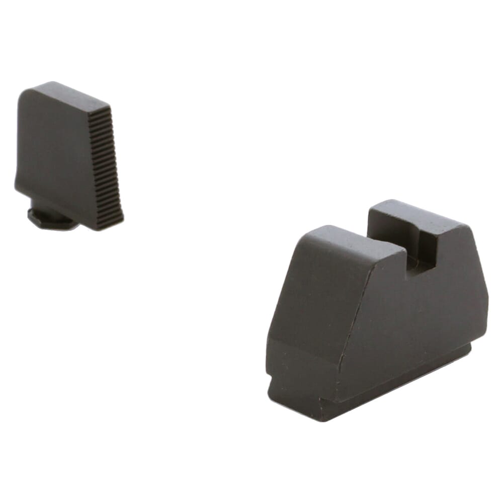 Ameriglo Optic Compatible 6XLT Black Serrated .434"F, Flat Black .531"R Sight Set for Glock 6XL (Excl. 42,43,48) GL-526