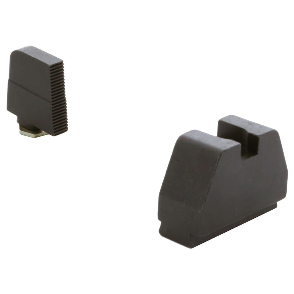 Ameriglo Optic Compatible 7XLT Black Serrated .45"F, Flat Black .554"R Sight Set for Glock 7XL (Excl. 42,43,48) GL-527