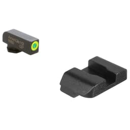 Ameriglo Protector Green Tritium w/LumiGreen Outline Front, Black Serrated Rear Sight Set for Glock Gen5 9/40 GL-5701