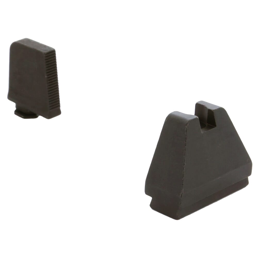 Ameriglo Optic Compatible 9XLT Black Serrated .5"F, Flat Black .6"R Sight Set for Glock 9XL (Excl. 42,43,48) GL-808
